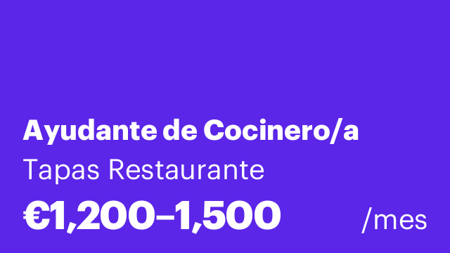 Ayudante de Cocinero/a