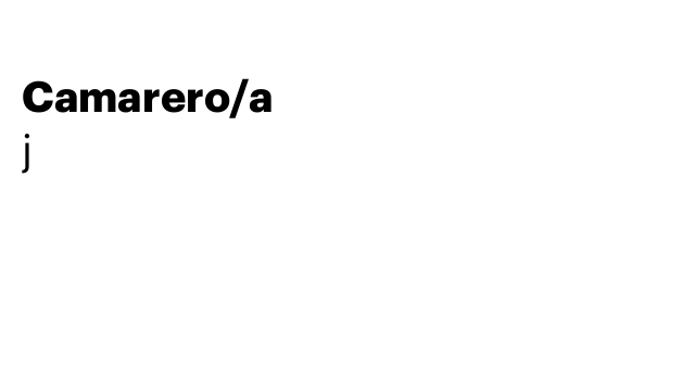 Camarero/a