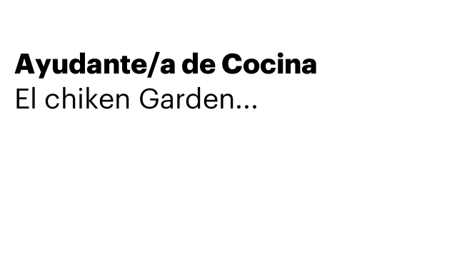 Ayudante/a de Cocina