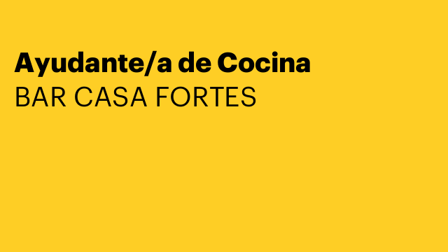 Ayudante/a de Cocina