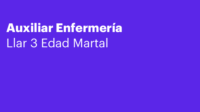 Auxiliar Enfermería