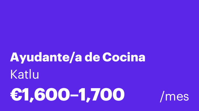 Ayudante/a de Cocina