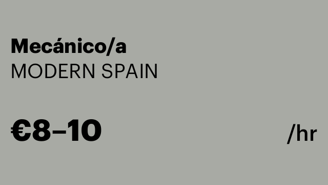 Mecánico/a