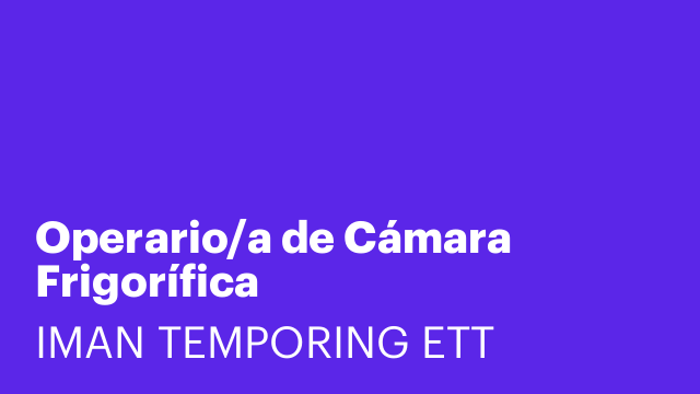 Operario/a de Cámara Frigorífica