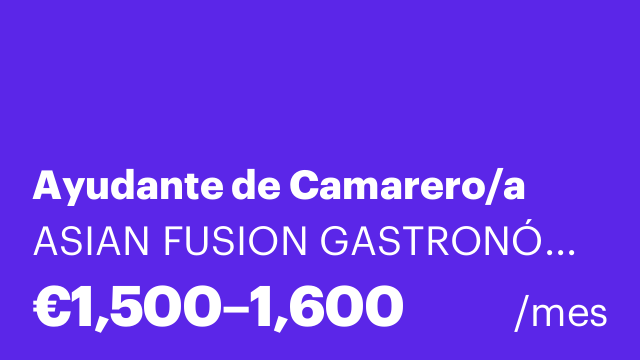 Ayudante de Camarero/a
