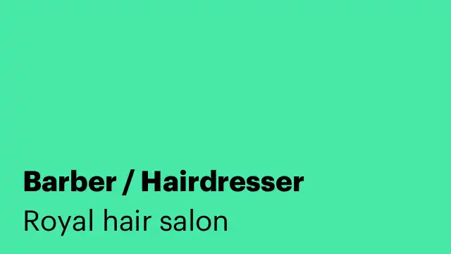 Barber / Hairdresser