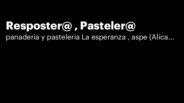 Resposter@ , Pasteler@