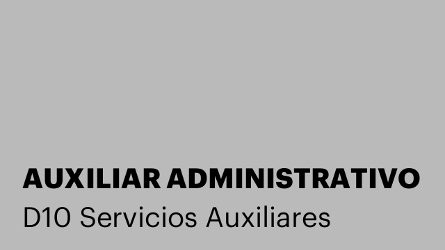 AUXILIAR ADMINISTRATIVO