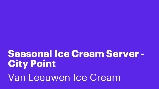 Seasonal Ice Cream Server - City Point