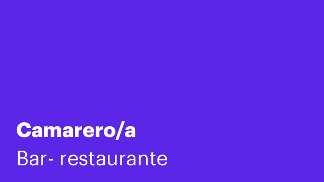 Camarero/a