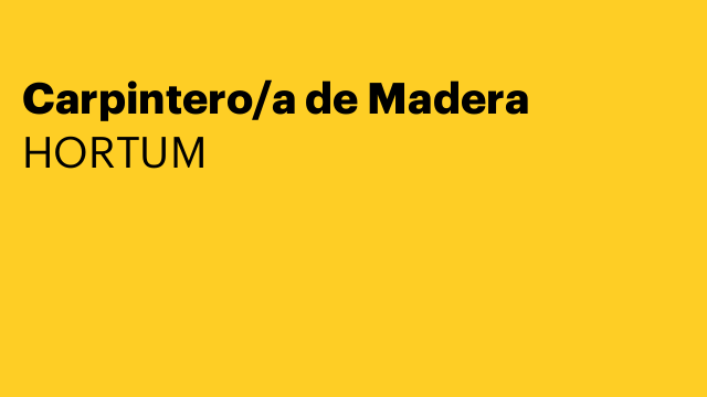 Carpintero/a de Madera