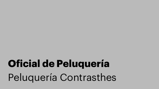 Oficial de Peluquería