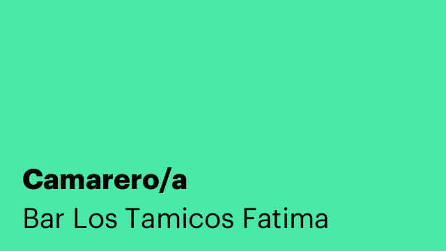 Camarero/a