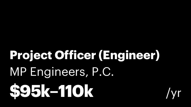 Project Officer (Engineer)