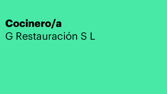 Cocinero/a