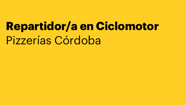 Repartidor/a en Ciclomotor