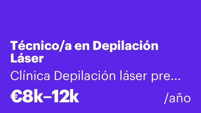 Técnico/a en Depilación Láser