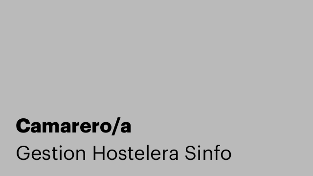 Camarero/a