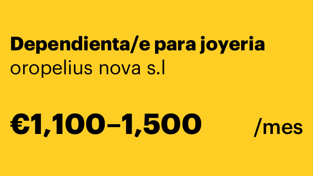 Dependienta/e para joyeria