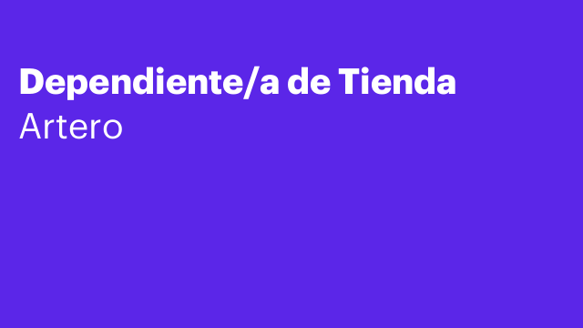 Dependiente/a de Tienda