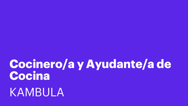 Cocinero/a y Ayudante/a de Cocina
