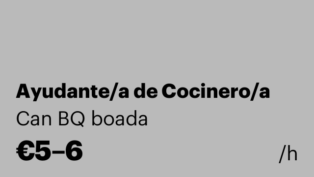 Ayudante/a de Cocinero/a
