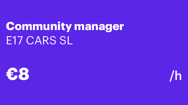 Community manager