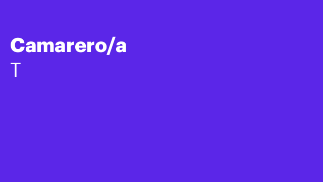 Camarero/a