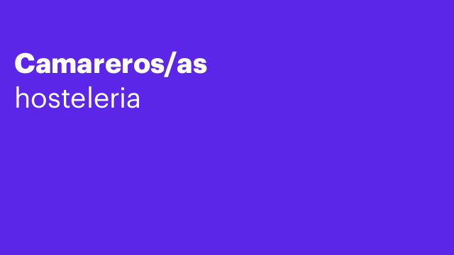Camareros/as