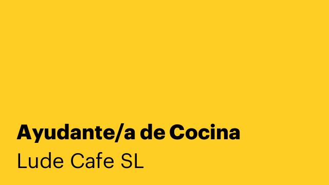 Ayudante/a de Cocina