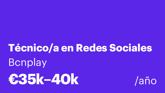Técnico/a en Redes Sociales