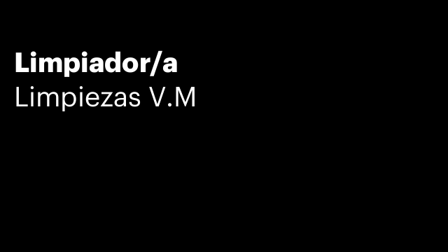 Limpiador/a