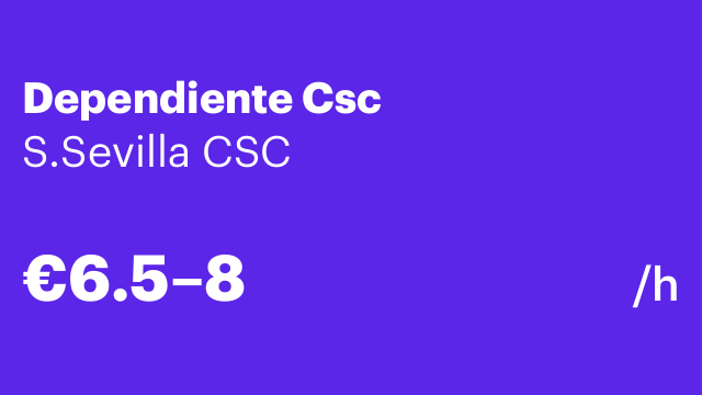Dependiente Csc