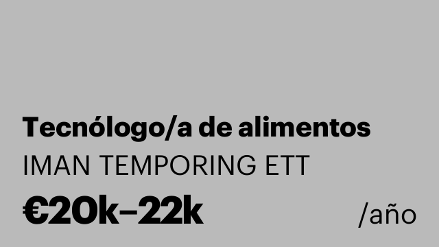 Tecnólogo/a de alimentos