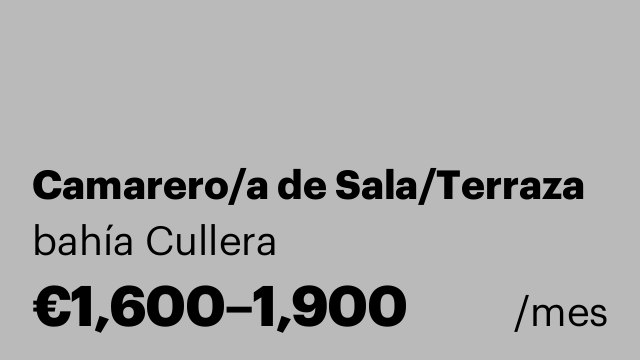 Camarero/a de Sala/Terraza
