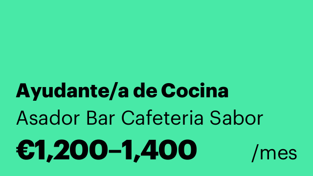 Ayudante/a de Cocina
