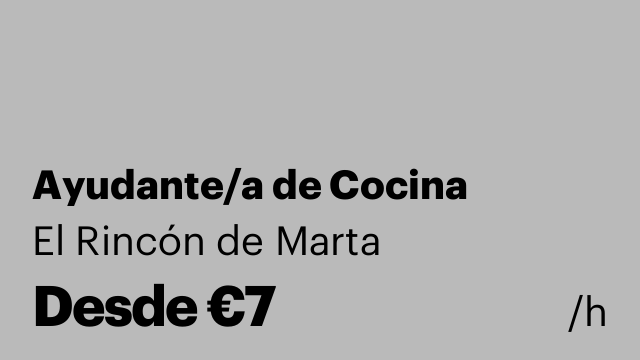Ayudante/a de Cocina