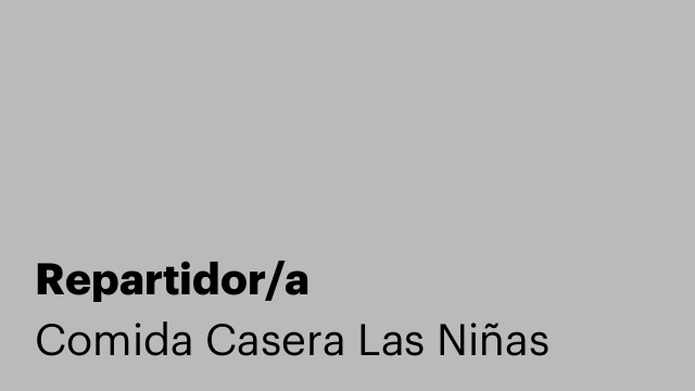 Repartidor/a