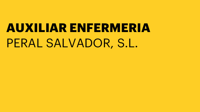 AUXILIAR ENFERMERIA