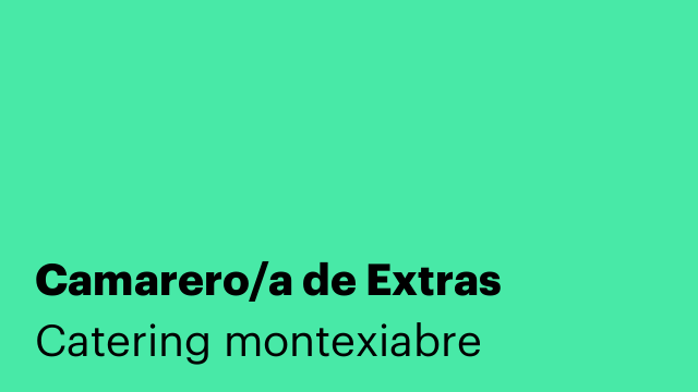 Camarero/a de Extras