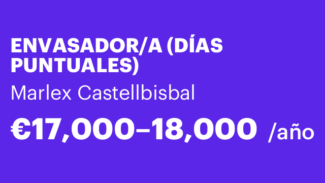 ENVASADOR/A (DÍAS PUNTUALES)