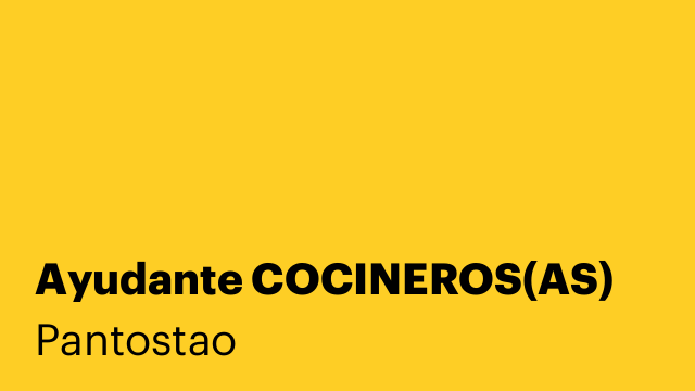 Ayudante COCINEROS(AS)