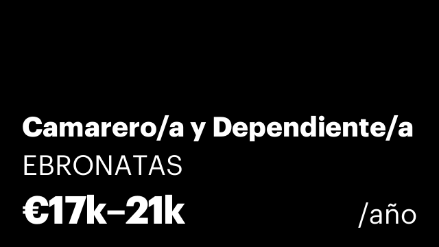 Camarero/a y Dependiente/a