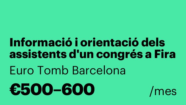 Informació i orientació dels assistents d'un congrés a Fira Barcelona