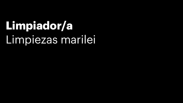 Limpiador/a