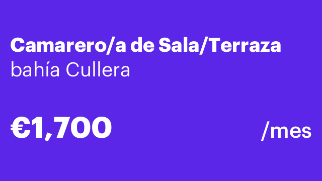 Camarero/a de Sala/Terraza