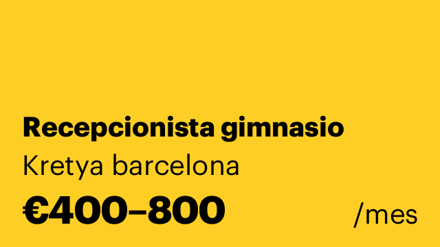 Recepcionista gimnasio