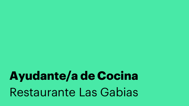 Ayudante/a de Cocina