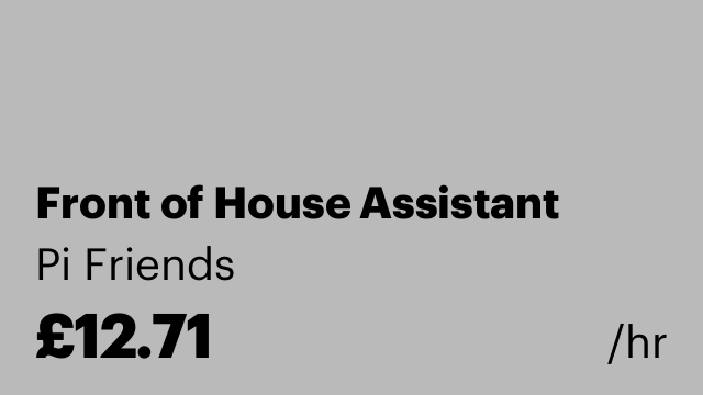 Front of House Assistant