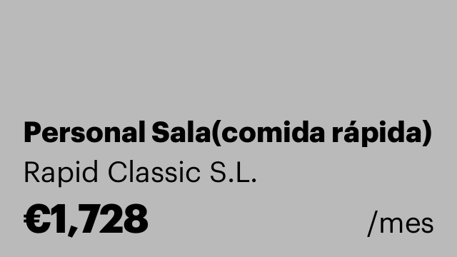 Personal Sala(comida rápida)